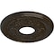 Ekena Millwork Palmetto Ceiling Medallion (Canopies up to 4 7/8"), 12 1/8"OD x 3 1/2"ID x 1"P, Stone Hearth Crackle CM12PMSHC - alternate 4
